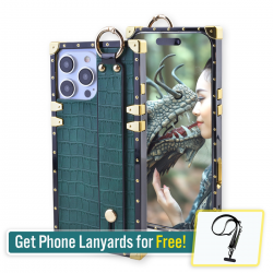  Compatible with iPhone 16 Pro Case Designer Luxury,Rectangle Crocodile Leather with Wristband Strap Kickstand Holder Protective Girly Women Phone Cover for 16 Pro - 6.3 inch (Green)