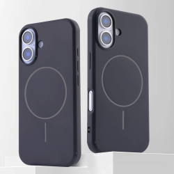  iPhone 16 TPU Magnetic Imitation Original Bright Case (Same as Apple) - Black