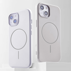  iPhone 15 TPU Magnetic Imitation Original Bright Case (Same as Apple) - White