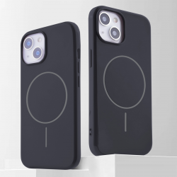  iPhone 15 TPU Magnetic Imitation Original Bright Case (Same as Apple) - Black
