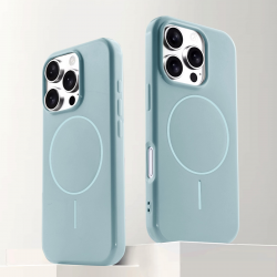  iPhone 15 Pro Max TPU Magnetic Imitation Original Bright Case (Same as Apple) - Blue