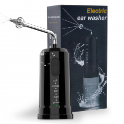  Earwax Removal Kit, 2-In-1 Electric Ear Cleaning Device, Four Pressure Modes, With Basin And Nasal Nozzle, Ear Canal Irrigation For Adults And Children - Black