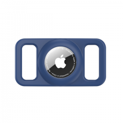  Airtag Dog Collar Holder, Silicone Waterproof Dog Collar Holder for Apple AirTag Case - Dark Blue