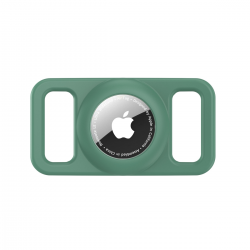  Airtag Dog Collar Holder, Silicone Waterproof Dog Collar Holder for Apple AirTag Case - Dark Green