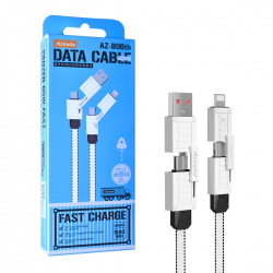  4 in 1 Type C Fast Charging USB Cable 65W  - White