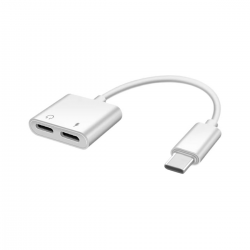  USB C Charging and Headphone Adapter 60W PD – White