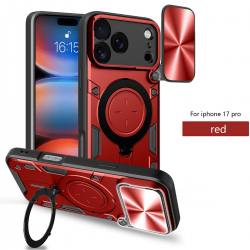  iPhone 17 Pro Case with Ring Grip and Camera Cover  - Red