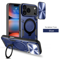  iPhone 17 Pro Case with Ring Grip and Camera Cover - Blue