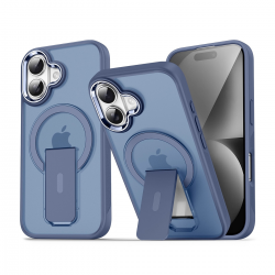  Magnetic iPhone 17 Case with Card Holder & MagSafe Support - Dark Blue