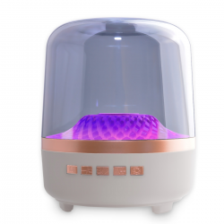  Wireless Bluetooth LED Speaker for Home with 360° Sound and Lighting – White
