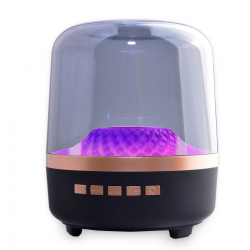  Wireless Bluetooth LED Speaker for Home with 360° Sound and Lighting – Black