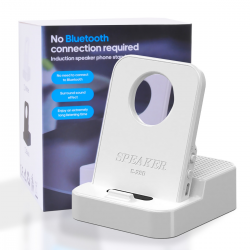  3-in-1 Bluetooth Speaker with Phone Holder and 360° Surround Sound – White