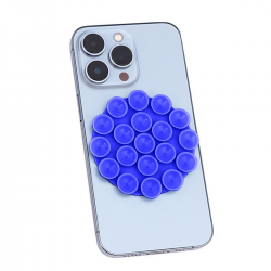  Silicone Suction Cup Phone Holder Blue – Double-Sided Adhesion Mount
