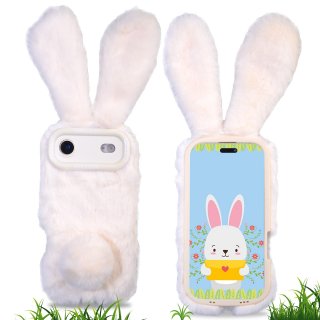Beige Rabbit Phone Case for iPhone 17 Air Plush Protective Cover