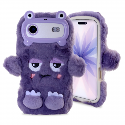  iPhone 17 Air Monster Phone Case – Plush Protective Cover Purple