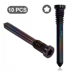  Charging Port Screw Set for iPhone 16/ 16e/ 16 Plus/ 16 Pro/ 16 Pro Max (10 pcs/ set) - Black