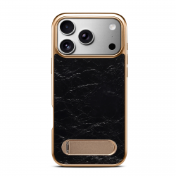  Genuine Leather A25+1 SYL Cowhide Case for iPhone 17 Pro Max – Black