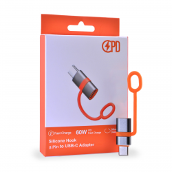  Silicone Hook 8 Pin to USB-C Adapter