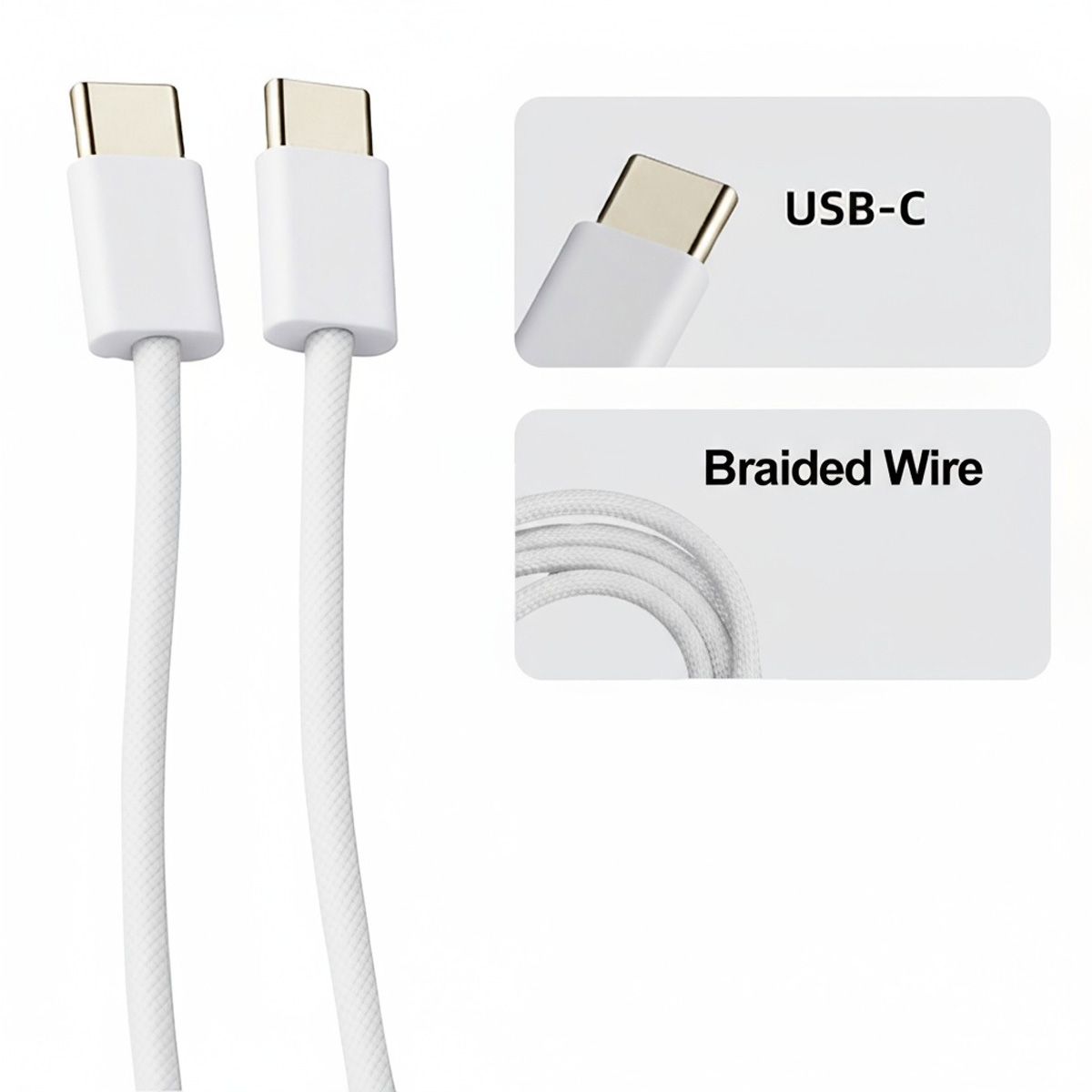 White usb cable