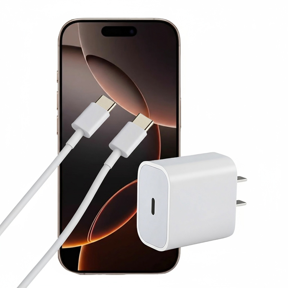 gold plated USB-C connector braided cable