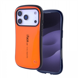 Protective Glossy Case for iPhone 17 Pro Cushioned Curved Edge Design Orange  Protective Glossy Case for iPhone 17 Pro Cushioned Curved Edge Design Orange