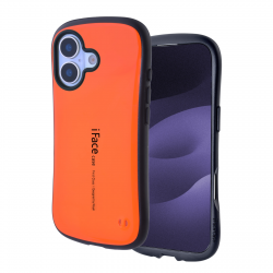 Protective Glossy Case for iPhone 17 Cushioned Curved Edge Design Orange  Protective Glossy Case for iPhone 17 Cushioned Curved Edge Design Orange