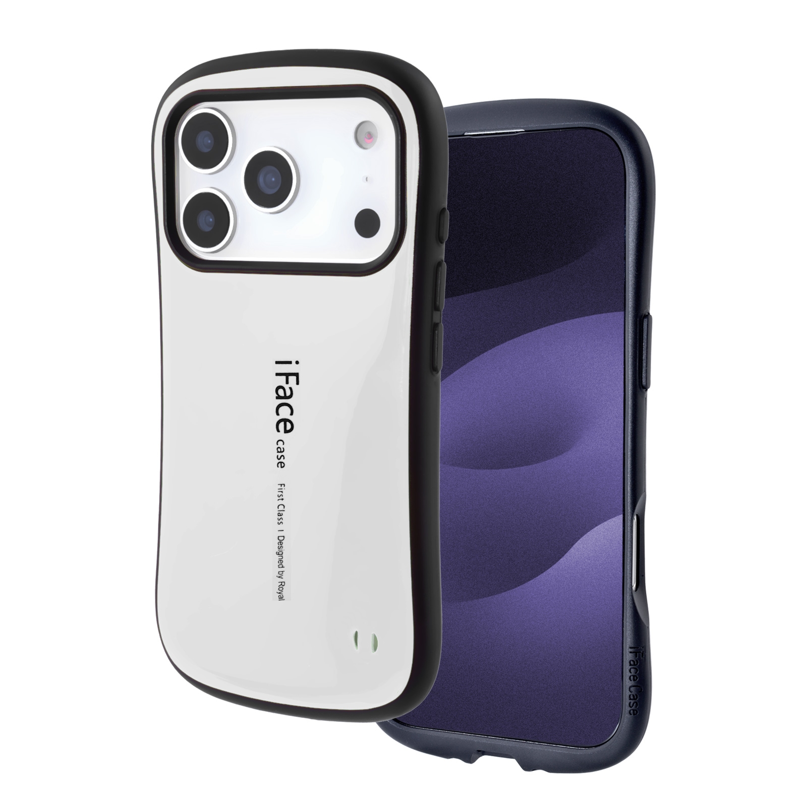 Protective Glossy Case for iPhone 17 Pro Max Cushioned Curved Edge Design White