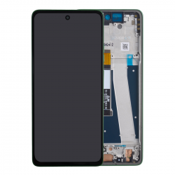 LCD Screen Digitizer Assembly Replacement with Frame for Motorola Moto G Power (2025) XT2515 - Leaf Green Moto G Power 2025 Screen Replacement With Frame