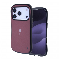  Protective Matte Case for iPhone 17 Pro Cushioned Curved Edge Design - Deep Red