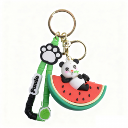  Panda with Watermelon Phone Charm, Red
