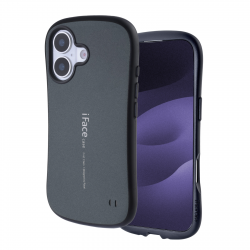  Protective Matte Case for iPhone 17 Cushioned Curved Edge Design - Deep Gray