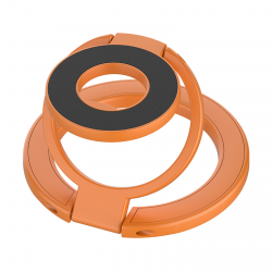 Universal Collapsible Magnetic Phone Ring Holder - Foldable Phone Stand, Orange Magnetic Foldable Phone Stand