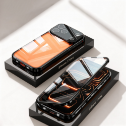  iPhone17 Pro Max Aluminum Alloy Phone Case - Privacy Screen Lens Protection Black