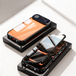  iPhone Air Aluminum Alloy Phone Case - Privacy Screen Lens Protection Black