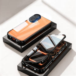  iPhone17 Aluminum Alloy Phone Case - Privacy Screen Lens Protection Black