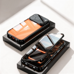  iPhone 17 Pro Aluminum Alloy Phone Case - Double-Sided HD Lens Protection, Black