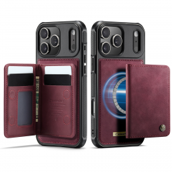  iPhone 17 Pro Magnetic Case with Card Holders, Red