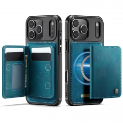  iPhone 17 Pro Max Magnetic Case with Card Holders, Blue