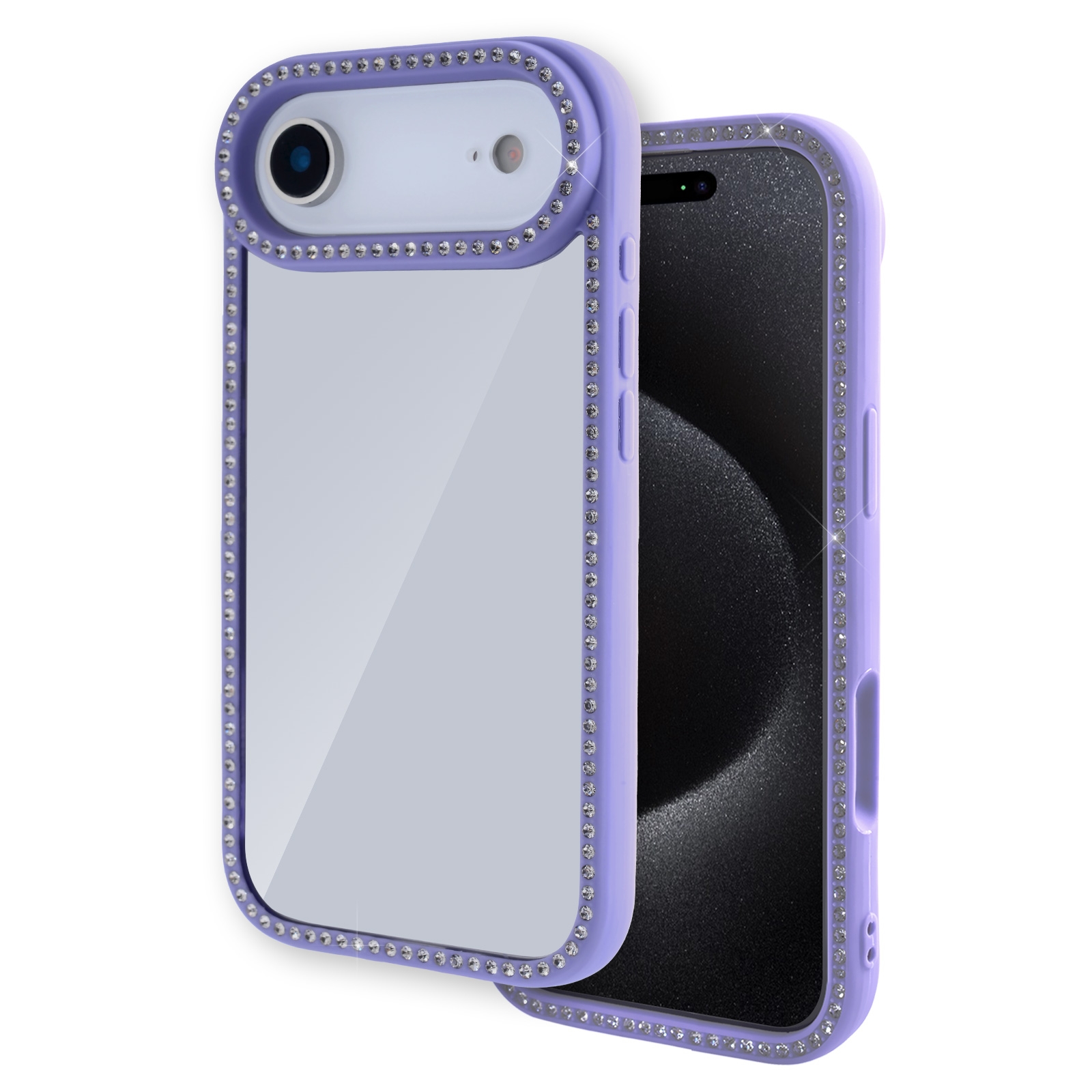 iPhone Air Double-Sided Rhinestone Case, Purple