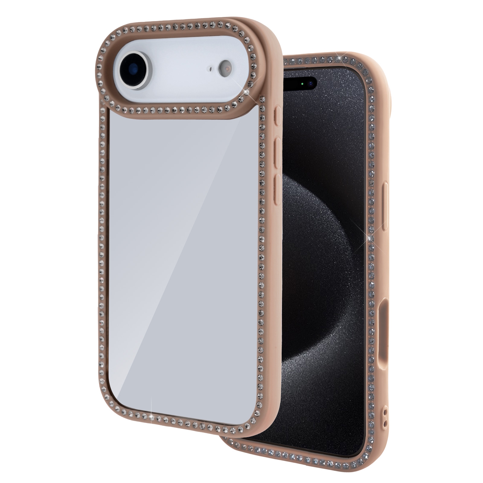 iPhone Air Double-Sided Rhinestone Case, Brown