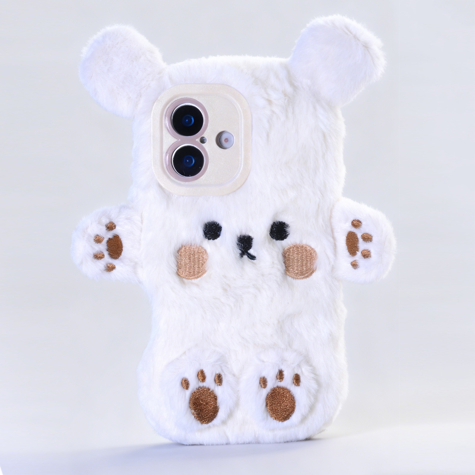cute plush bear phone case iPhone 16 Plus