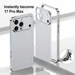 Silver iPhone 16 Pro Max to 17 Pro Max conversion case