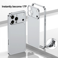 Silver iPhone 16 Pro to 17 Pro conversion case