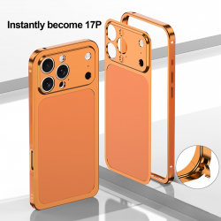 Orange iPhone 16 Pro to 17 Pro conversion case