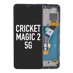 LCD Screen Digitizer Assembly Replacement with Frame for Cricket Magic 2 5G 2024 U655AC Cricket Magic 2 5G U655AC Screen Replacement with Frame