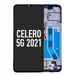 LCD Screen Digitizer Assembly Replacement with Frame for Boost Celero 5G 2021 Boost Celero 5G 2021 LCD Screen Replacement