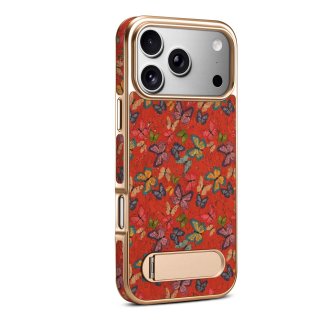 Butterfly Print Kickstand Case for iPhone 17 Pro Max, Orange