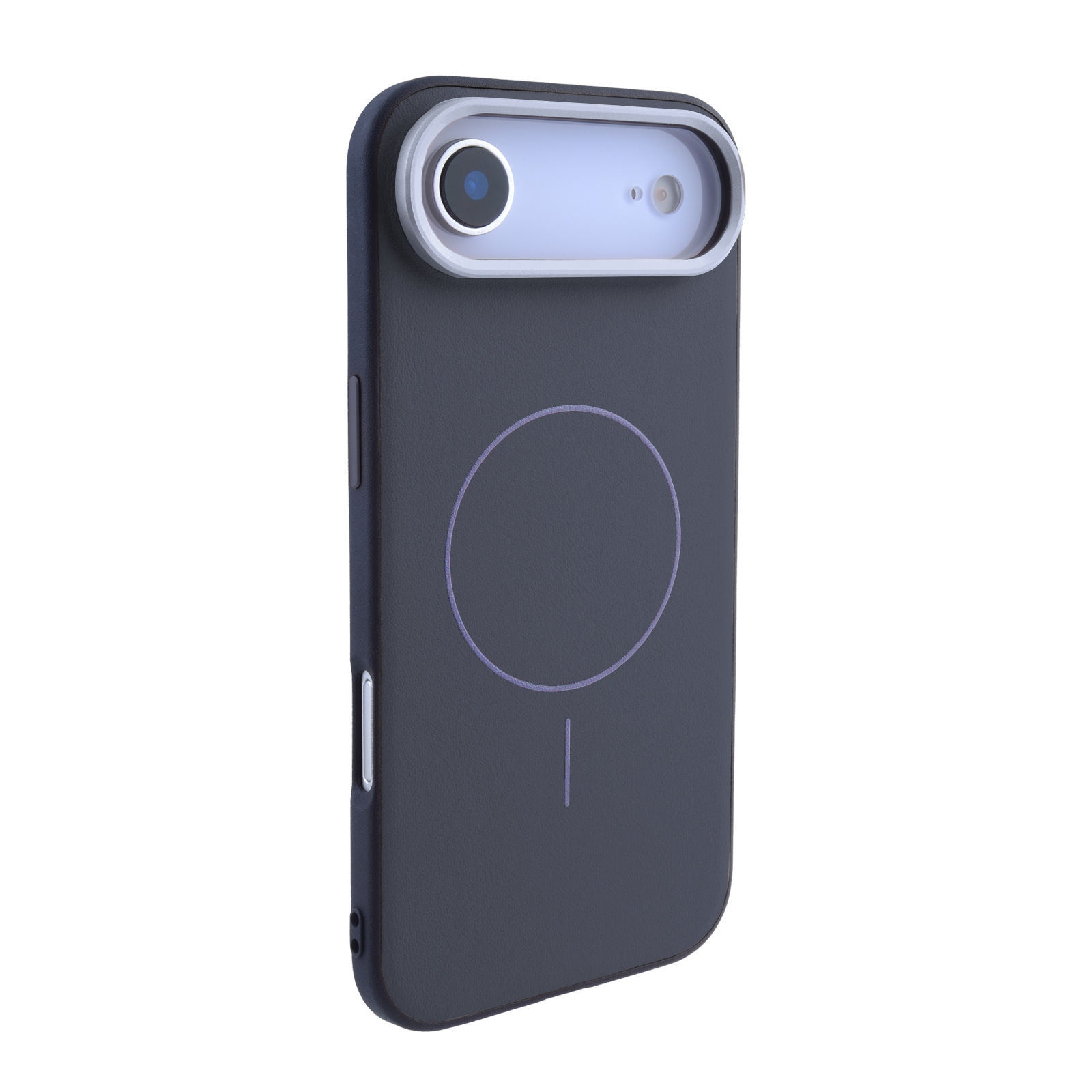 MagSafe iPhone Air Case with PU Leather Back - black