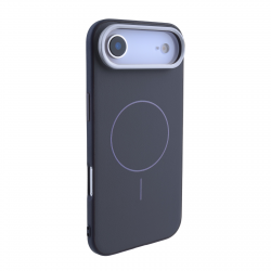  iPhone Air Leather-Wrapped Magnetic Case - Shockproof Hybrid Cover, Black