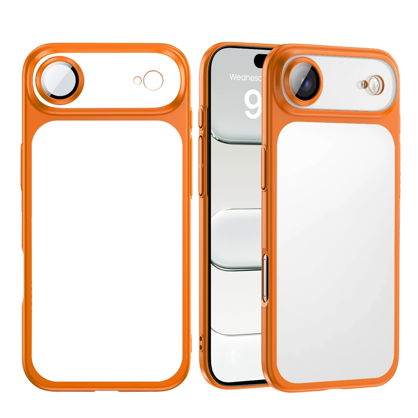 anti-fingerprint frosted phone cover - orange